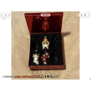 Thomas Pacconi Blown Glass Christmas Classics Ornaments Lot of 3